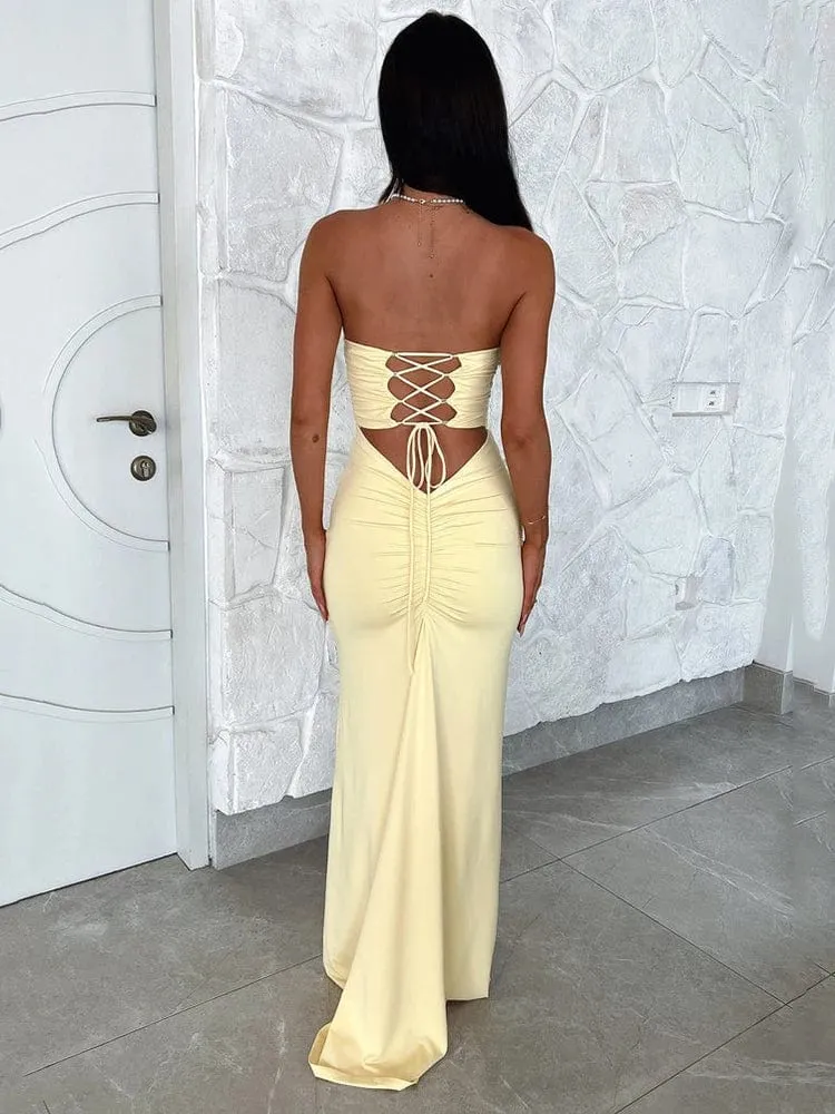 Robe de soirée chic dos nu