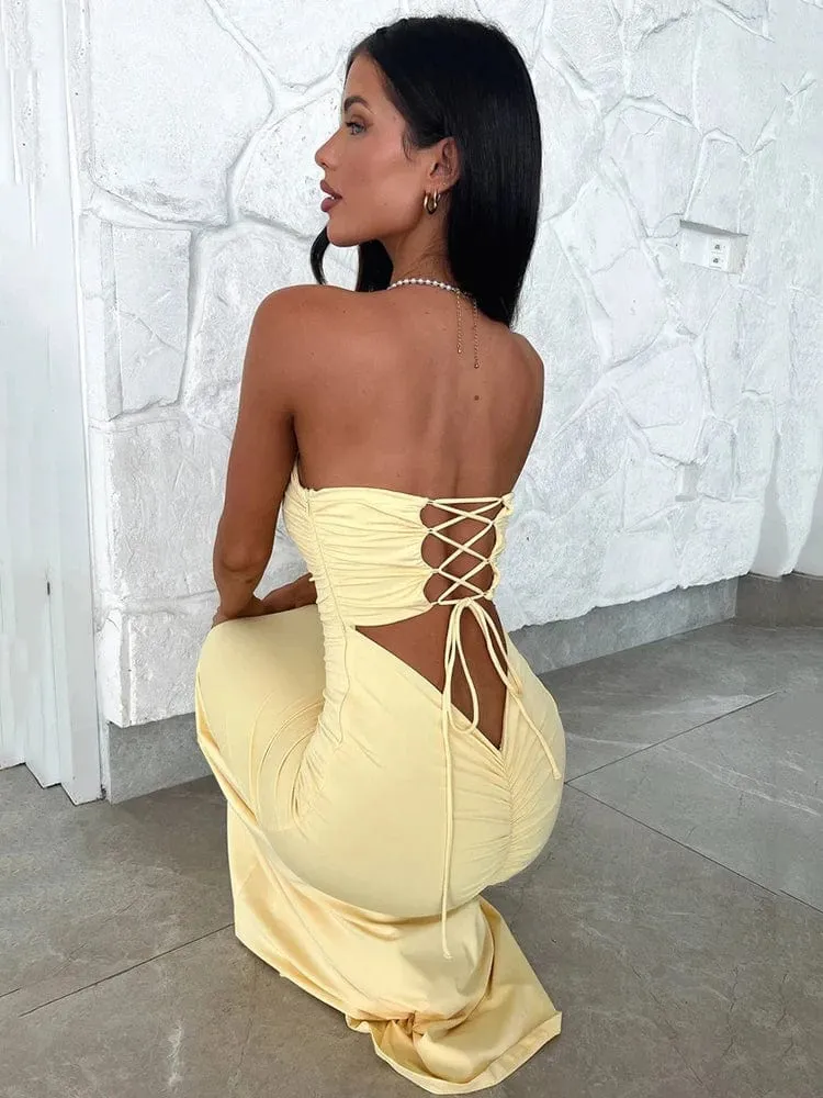 Robe de soirée chic dos nu