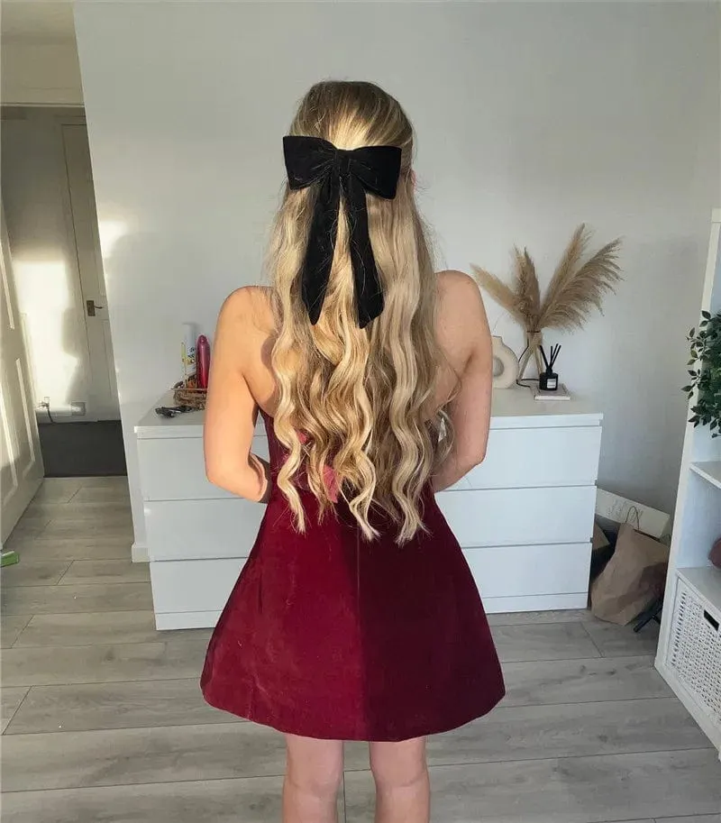 Robe bustier courte bordeaux