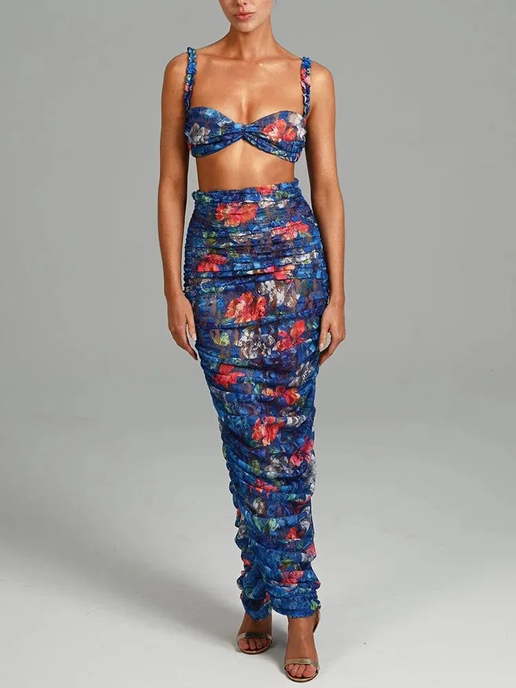 Ensemble robe fleurie chic