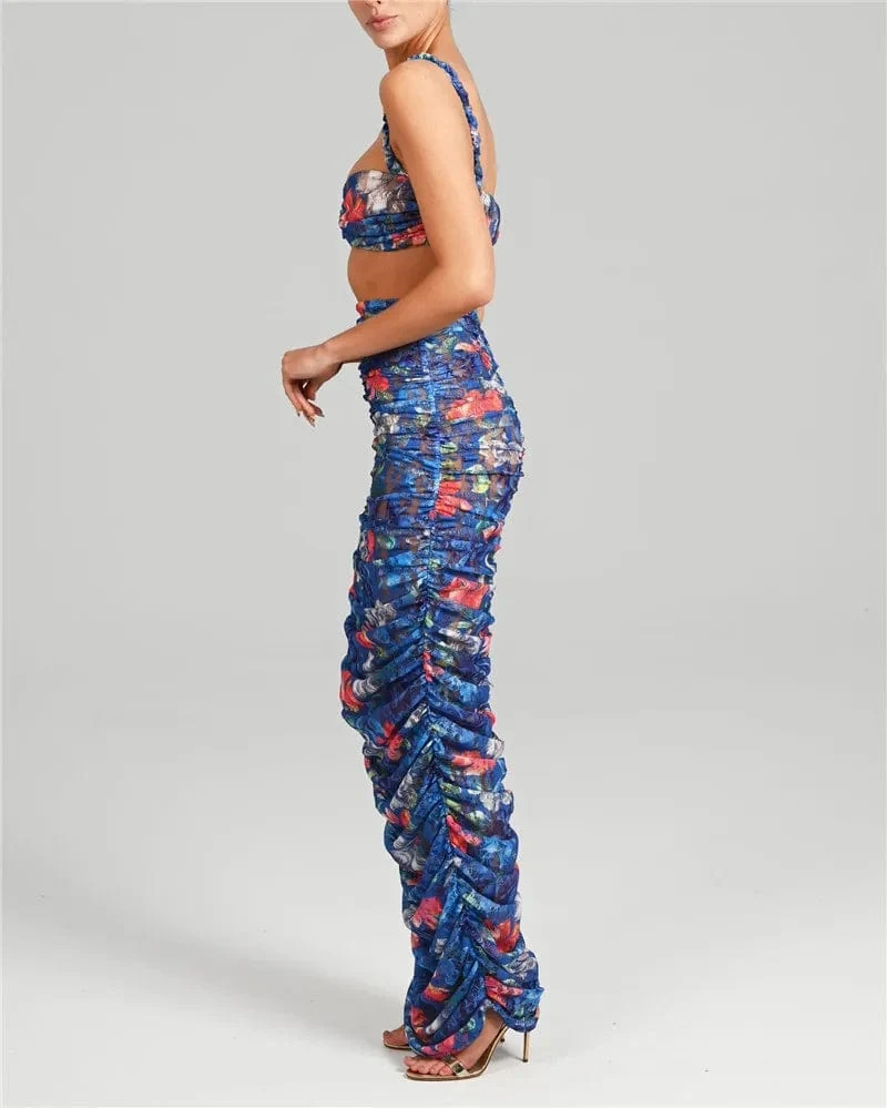 Ensemble robe fleurie chic