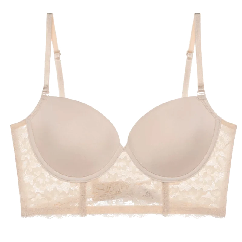 Soutien-gorge dos nu beige invisible en dentelle