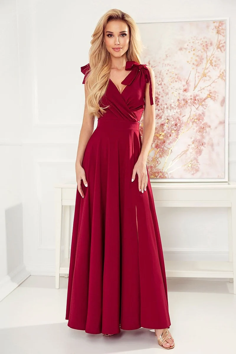 Robe de soirée maxi chic rouge