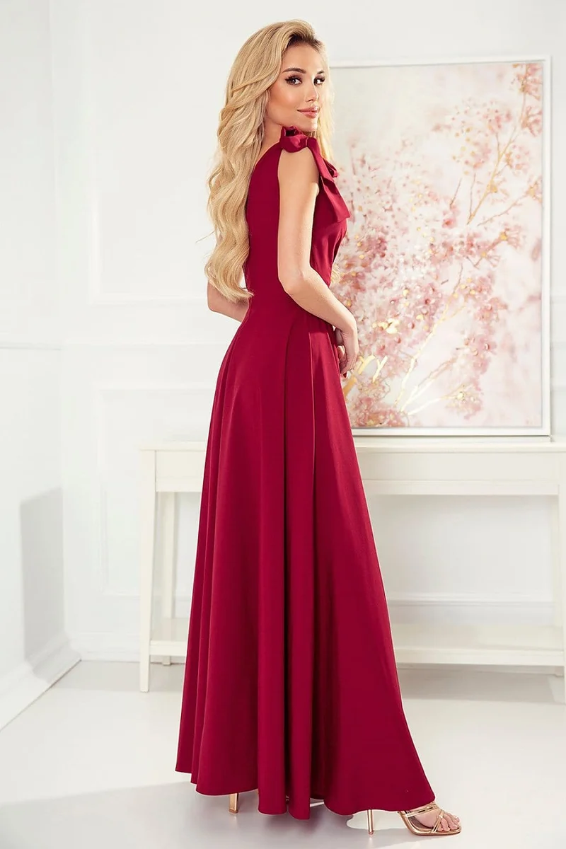 Robe de soirée maxi chic rouge