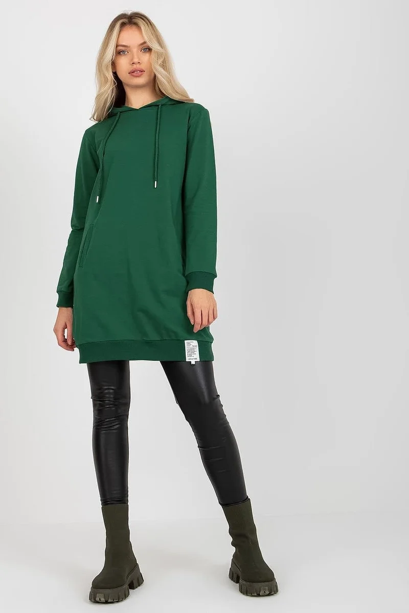 Robe sweat verte courte casual