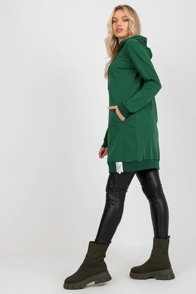 Robe sweat verte courte casual