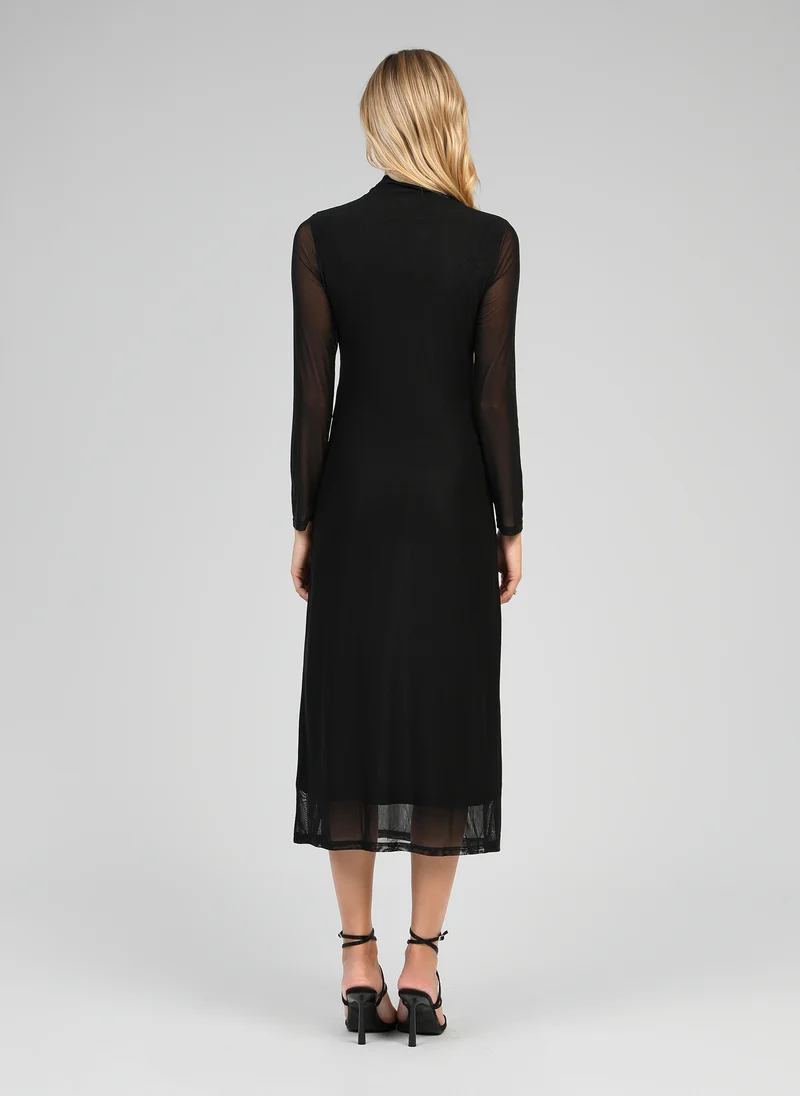 ROBE MIDI EBASILE noir