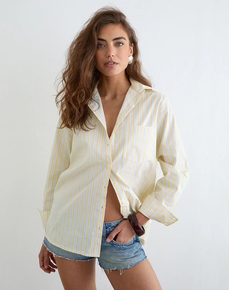 Chemise Turner à rayures « Candy Stripe » jaune