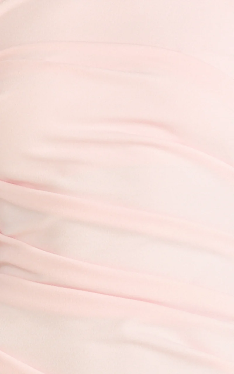 Belle Maxi Dress - Tie Shoulder Detail Dress in Pink