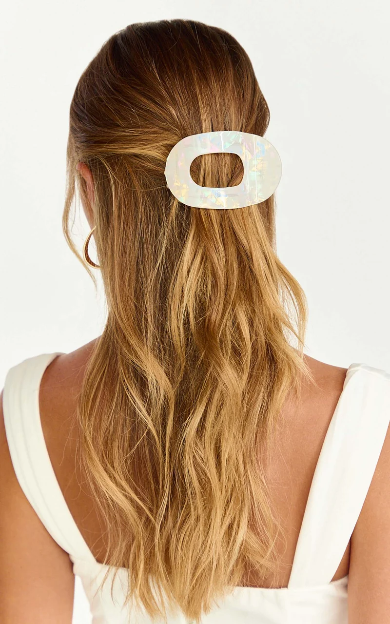 Adriana Hair Clip - Oversized Hair Clip in Pearl