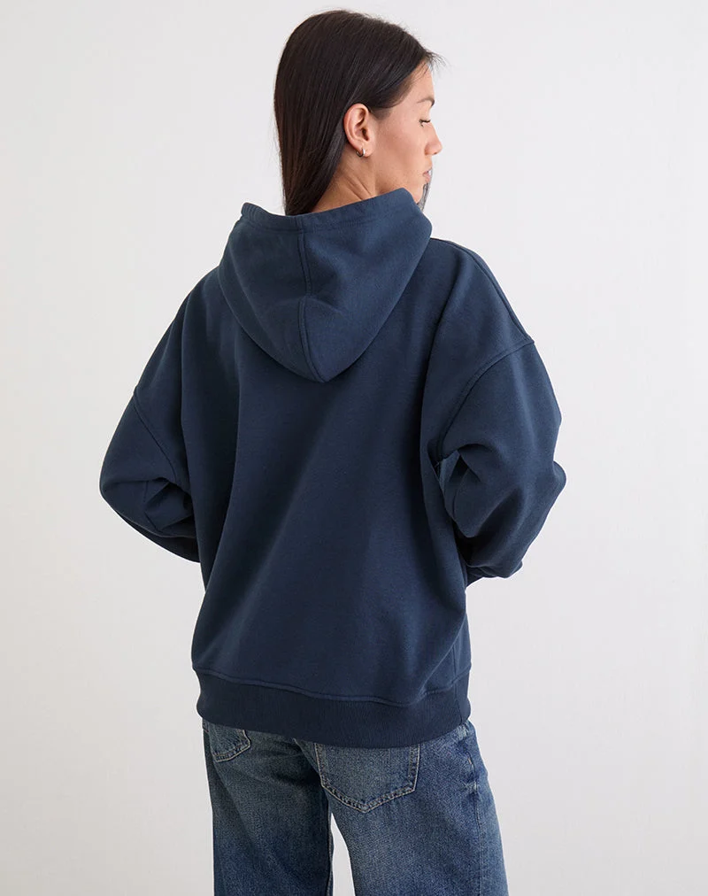 Sweat à capuche Guyton bleu marine avec motif « Sunday Uniform »