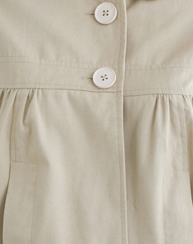 Chemise Kaelus en sergé de coton couleur « Latte »