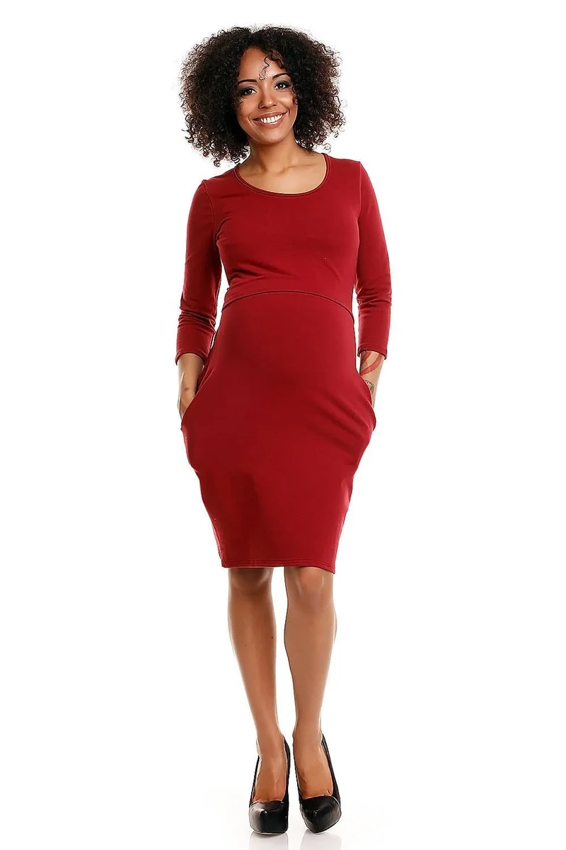 Robe de grossesse casual rouge