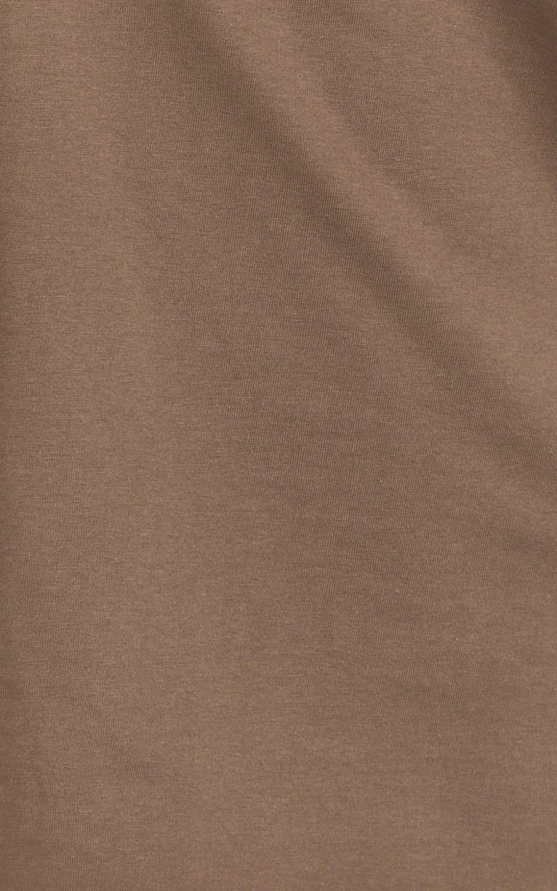 Ruby Top - Off Shoulder Asymmetrical T-shirt in Chocolate