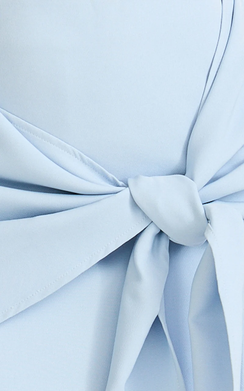 Gigi Mini Skort - Wrap Tie Front Skort in Light Blue