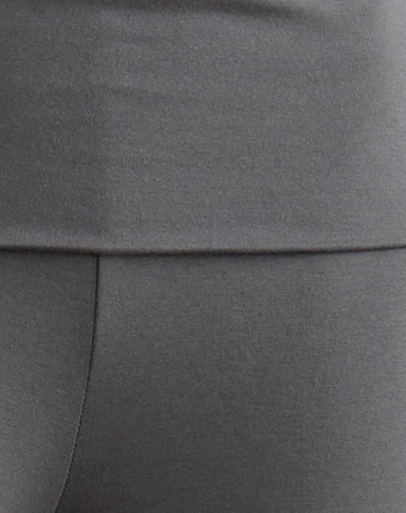 Pantalon Coreta à revers, couleur gris anthracite spiralé