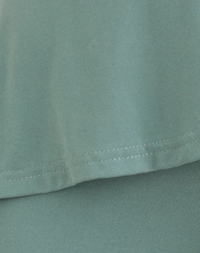 Pantalon à jambes larges Sakano, couleur gris aqua