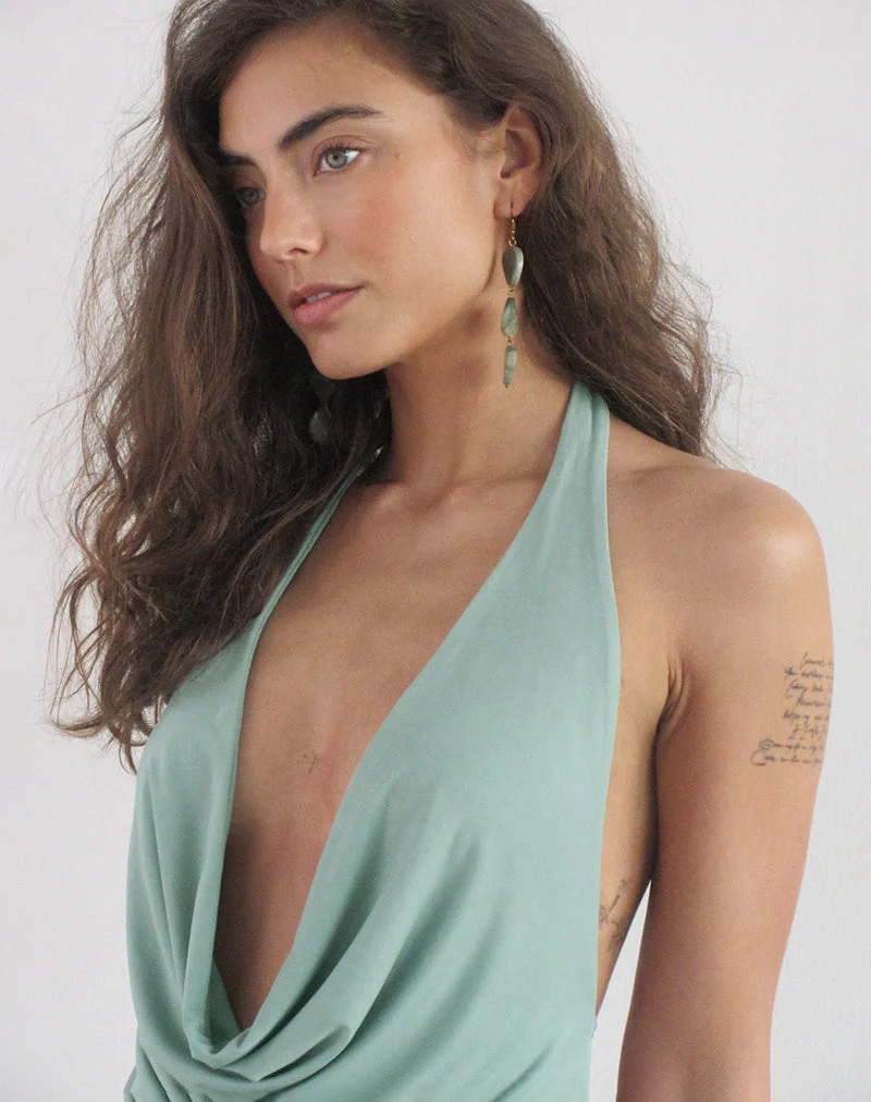 Mini-robe Miharu, couleur gris aqua