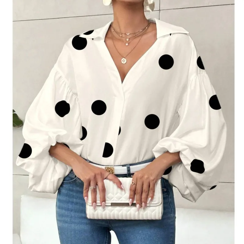 Blouse bohème femme à pois