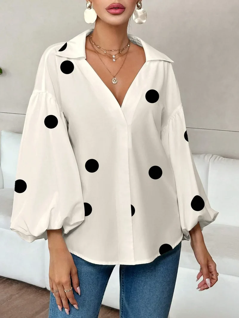 Blouse bohème femme à pois