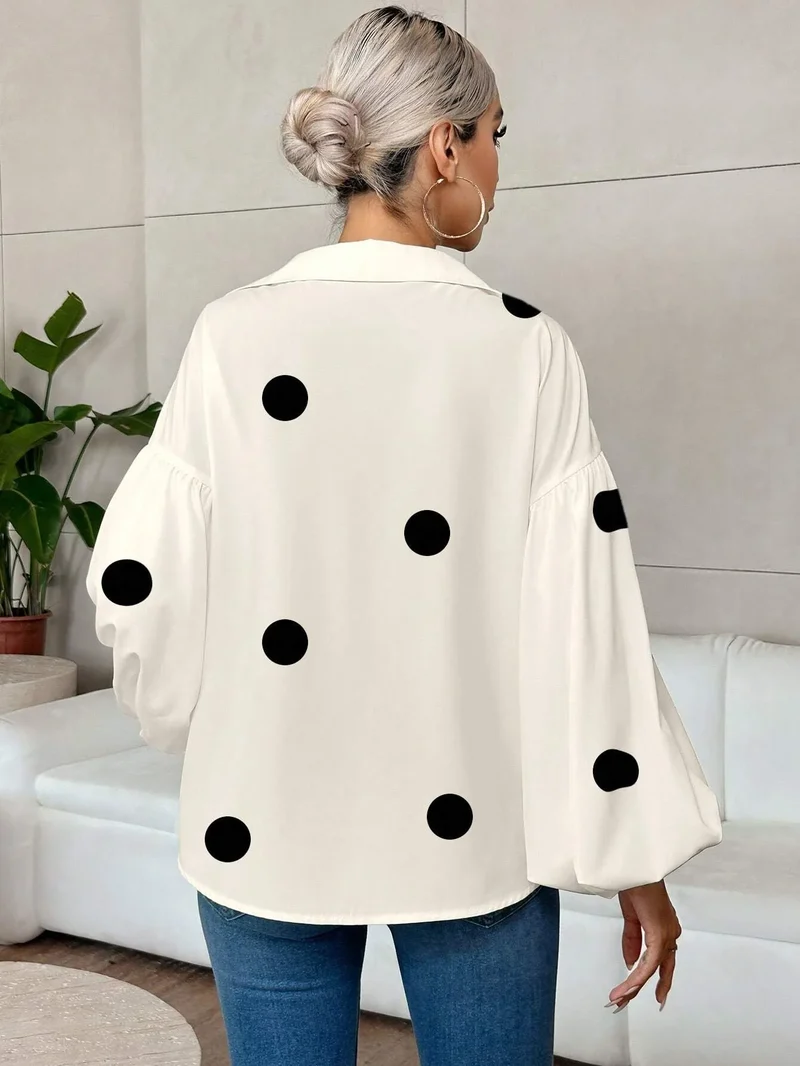Blouse bohème femme à pois