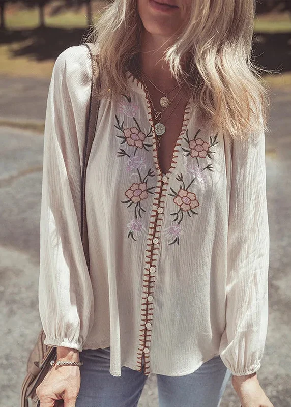 Blouse bohème femme à broderies