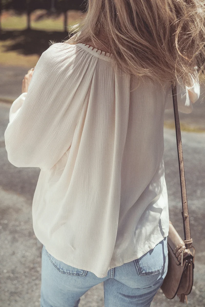 Blouse bohème femme à broderies