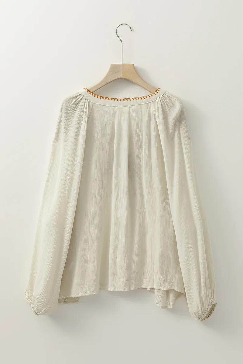 Blouse bohème femme à broderies