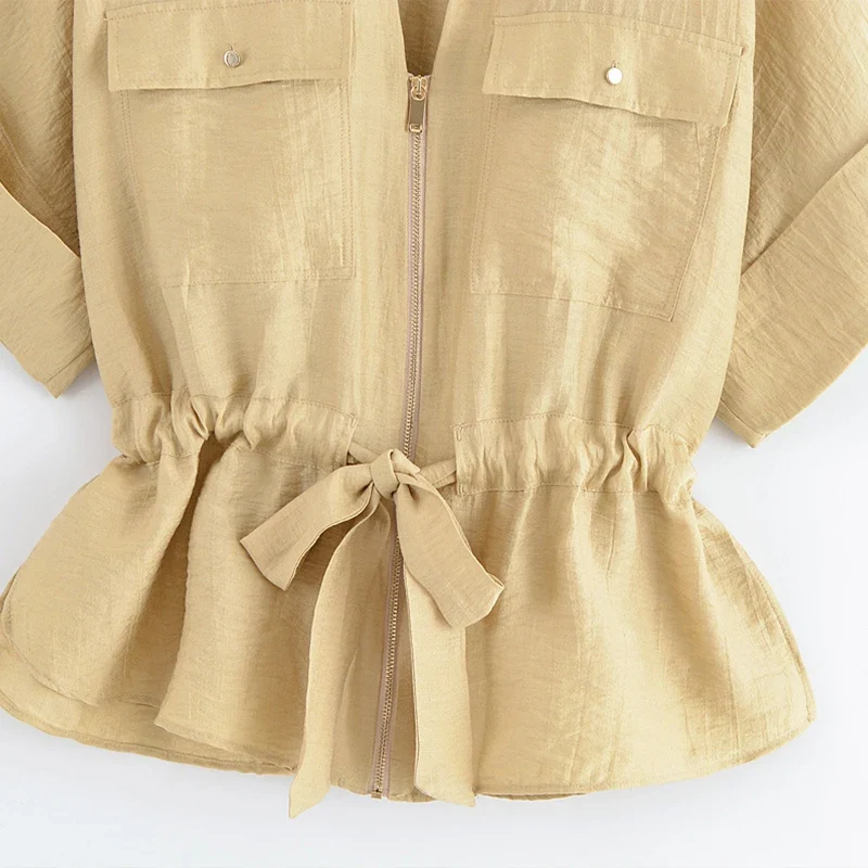 Ensemble marron pantalon et blouse