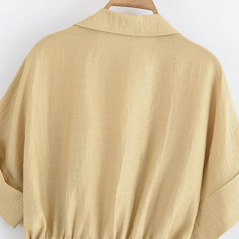 Ensemble marron pantalon et blouse