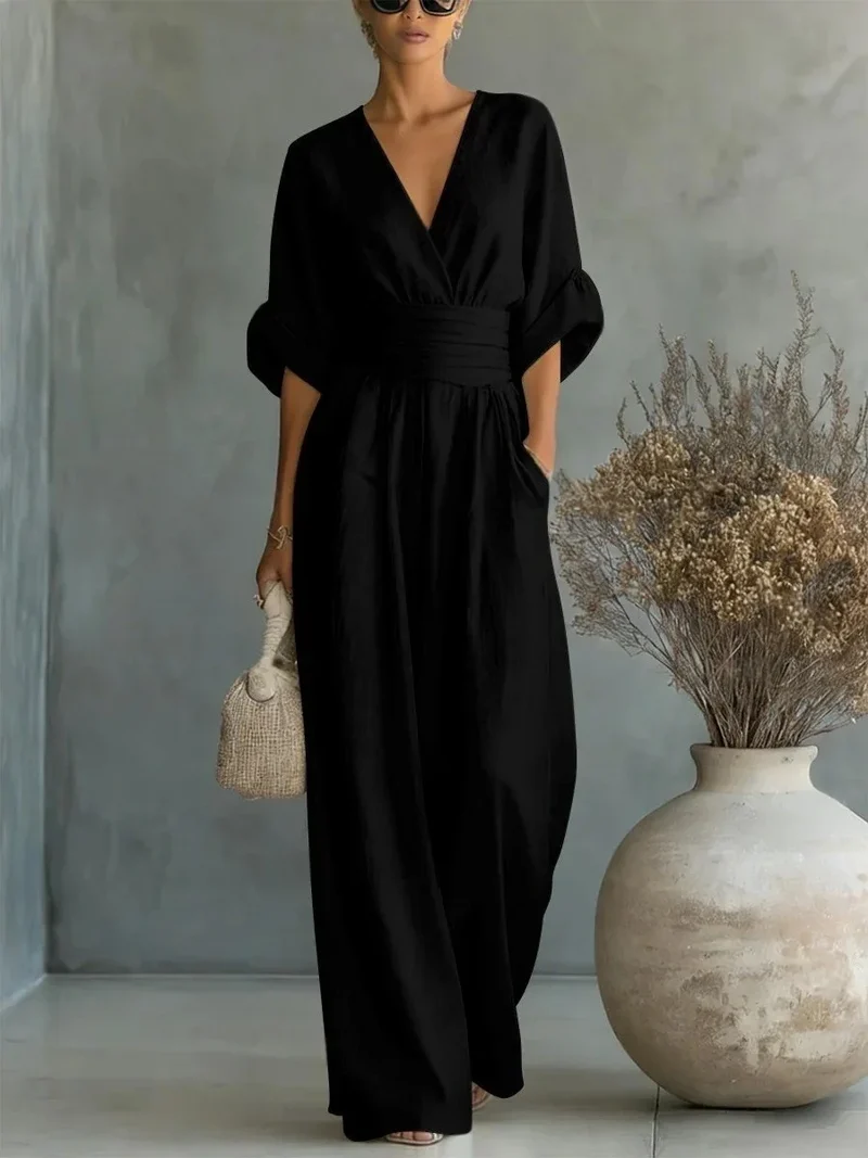Combinaison bohème chic noire