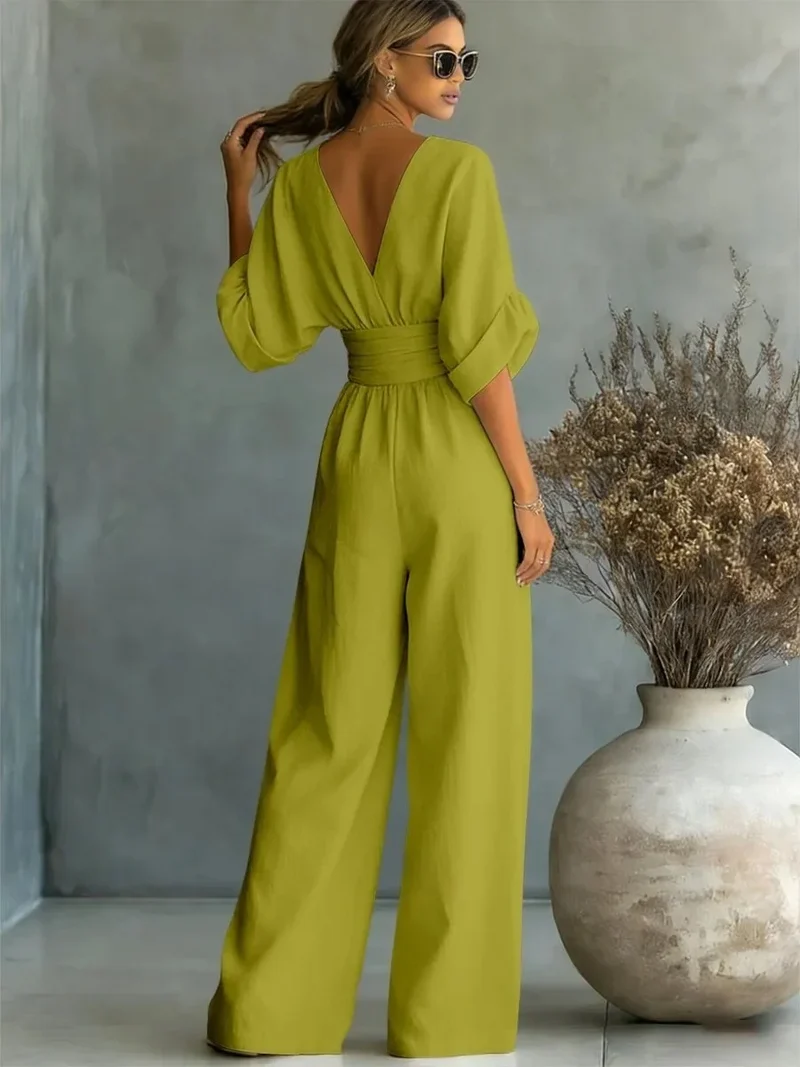 Combinaison bohème chic jaune citron
