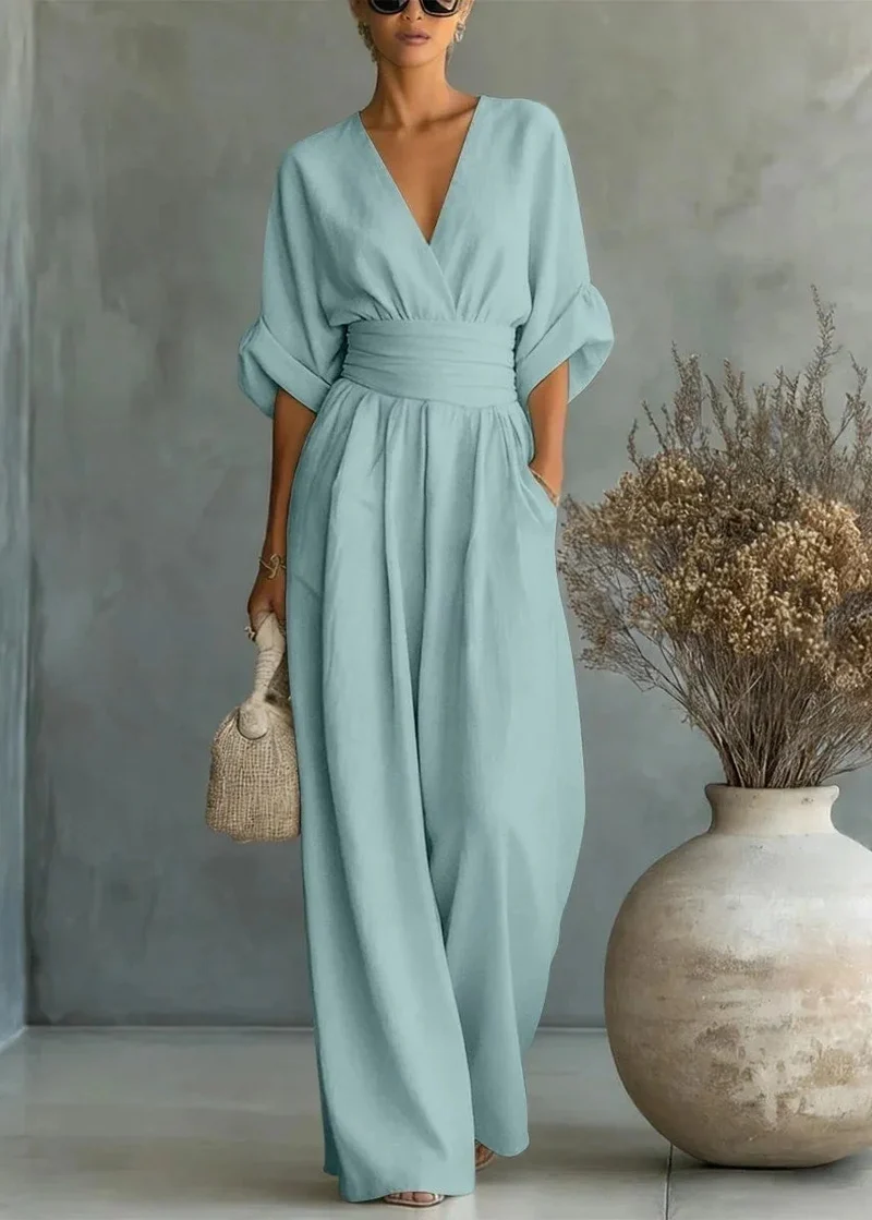 Combinaison bohème chic bleue