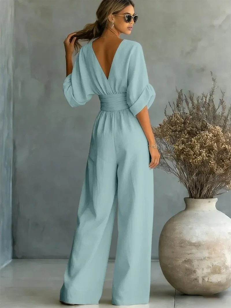 Combinaison bohème chic bleue