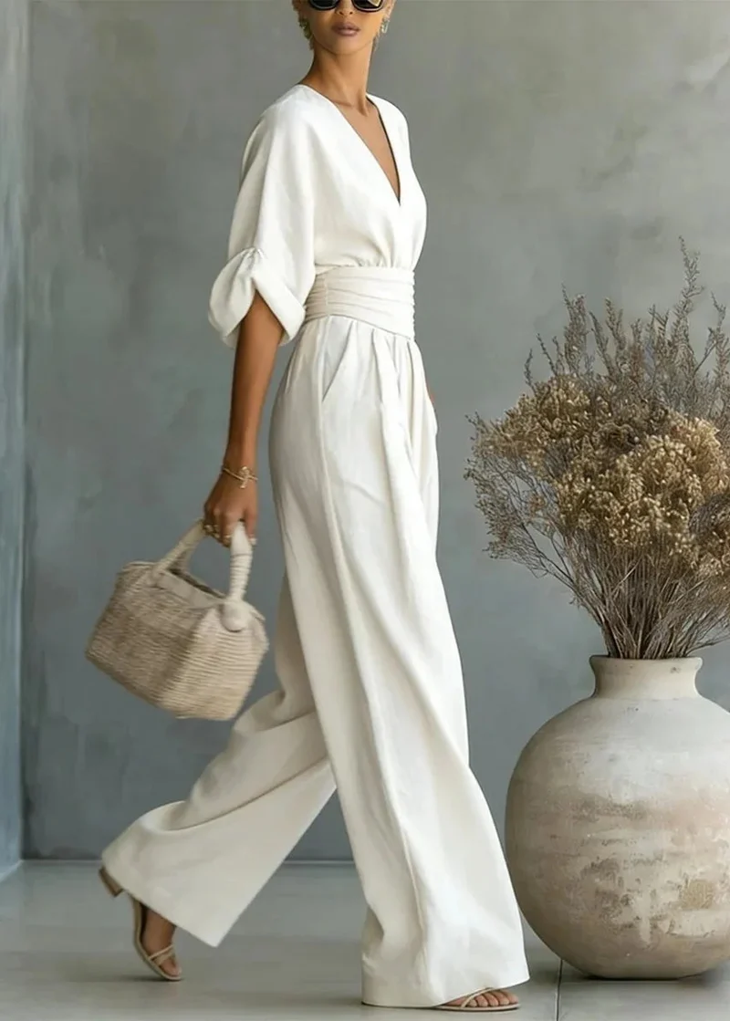 Combinaison bohème chic blanche