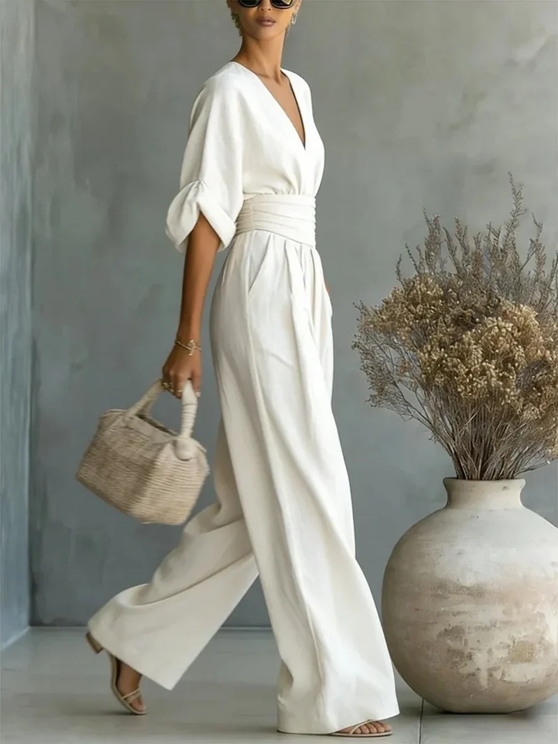 Combinaison bohème chic blanche