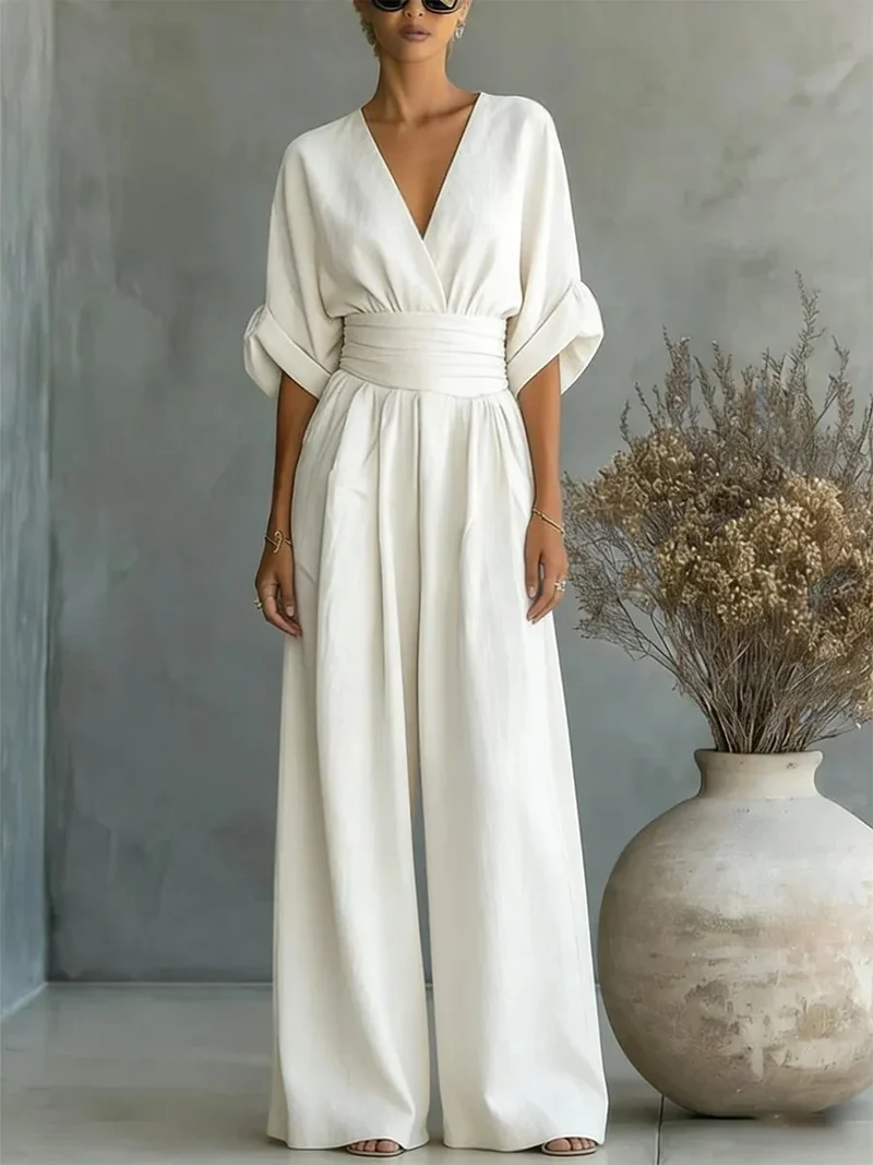 Combinaison bohème chic blanche