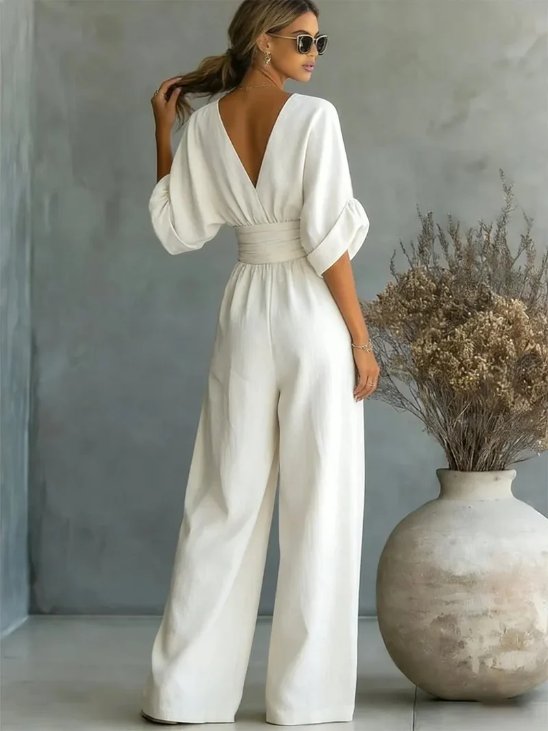Combinaison bohème chic blanche