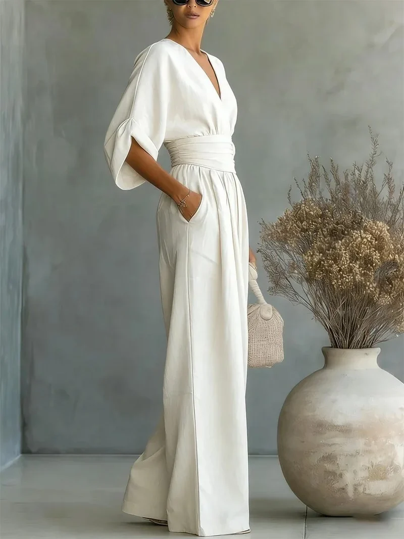 Combinaison bohème chic blanche