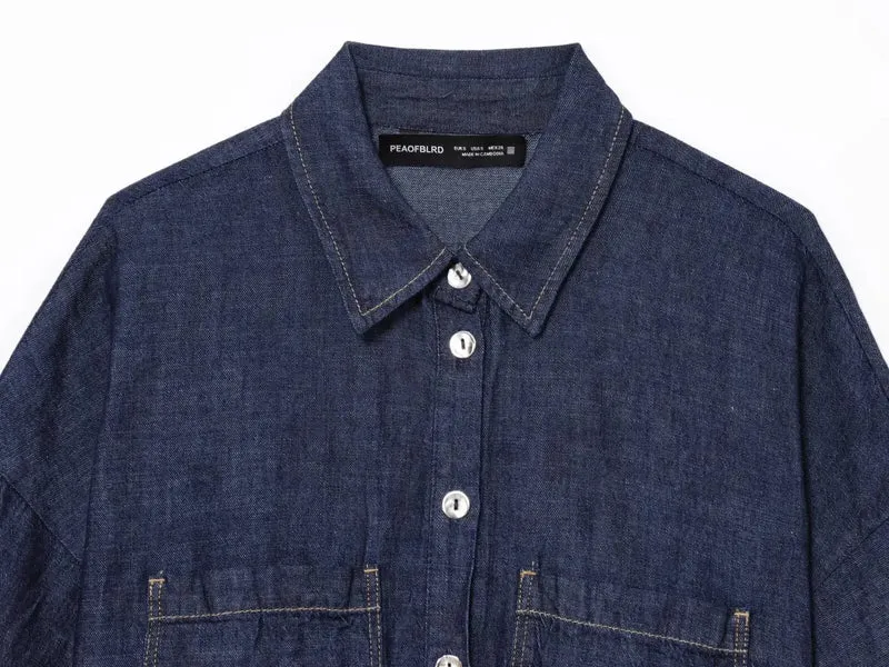 Ensemble femme denim bleu foncé