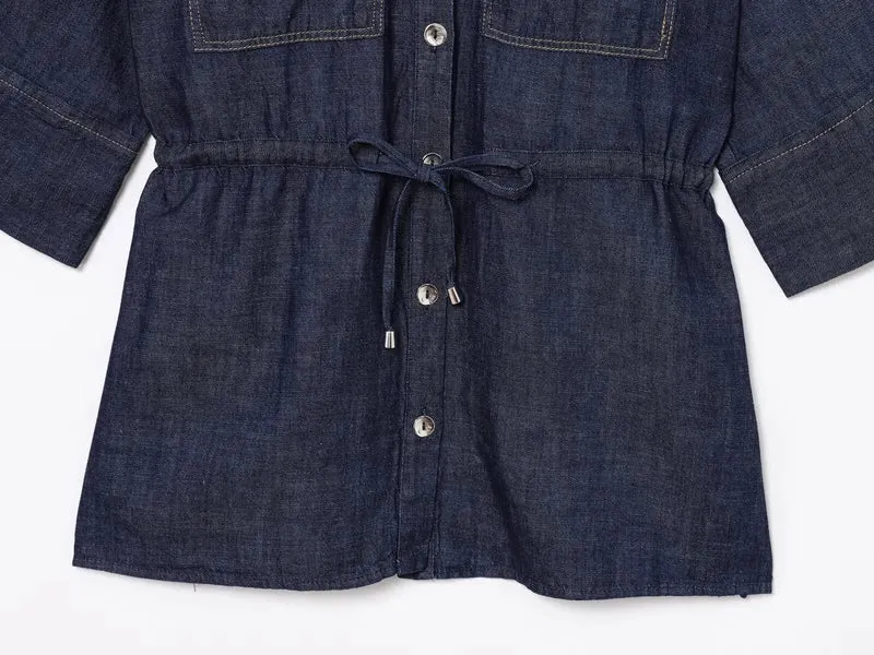 Ensemble femme denim bleu foncé