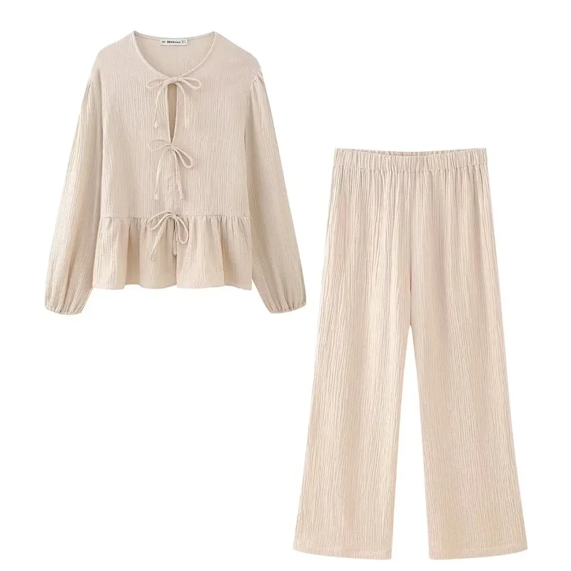 Ensemble femme rose bohème ample