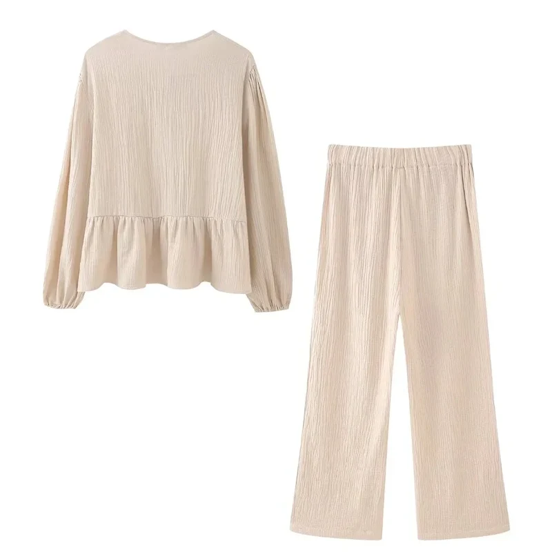 Ensemble femme rose bohème ample