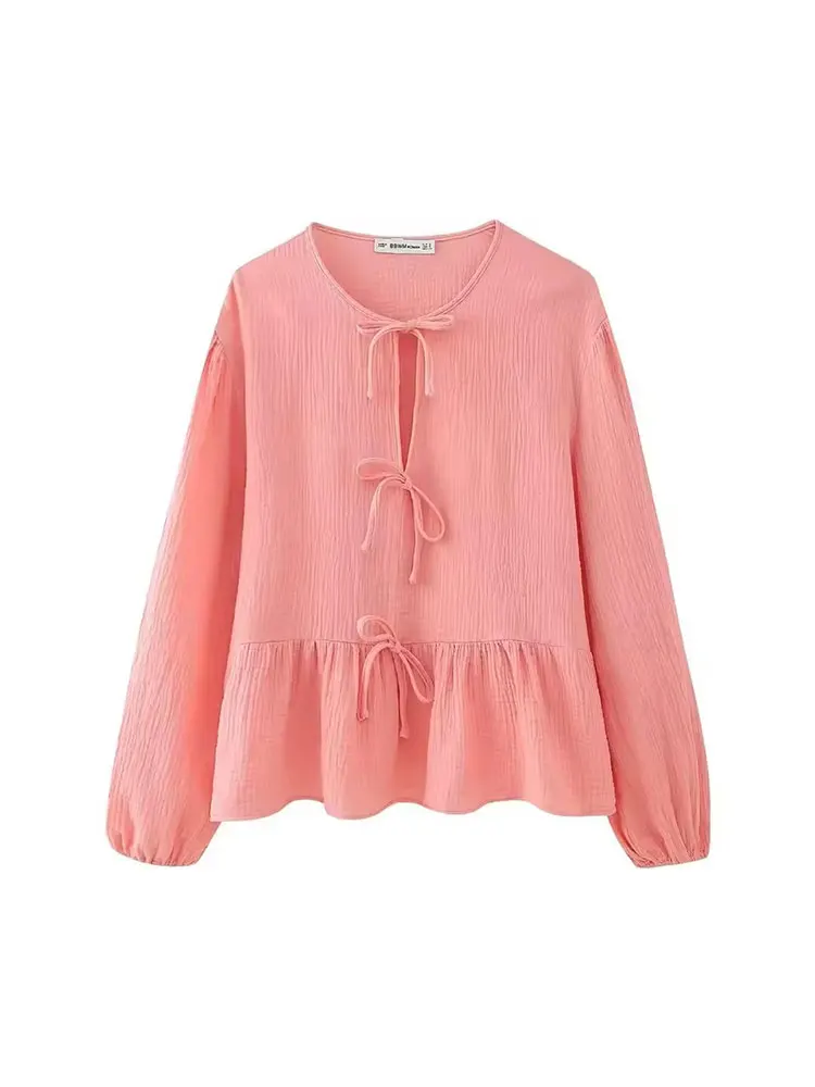 Ensemble femme rose bohème ample