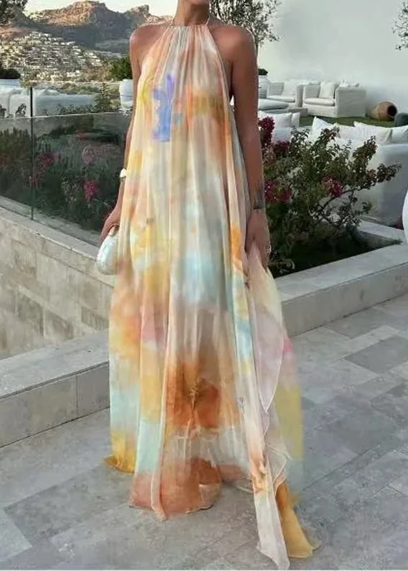 Robe longue bohème femme dos nu
