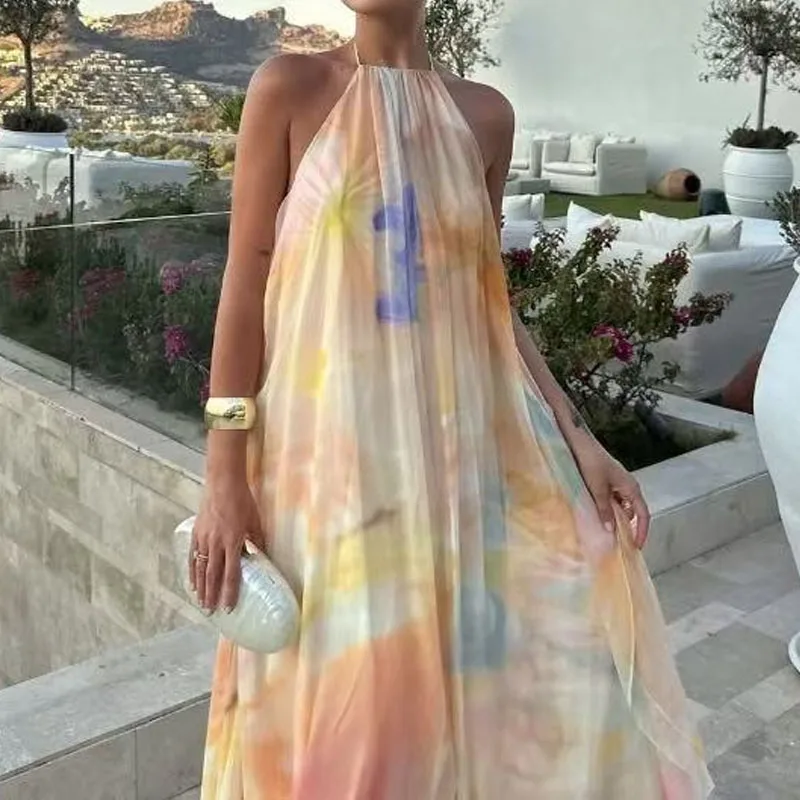 Robe longue bohème femme dos nu