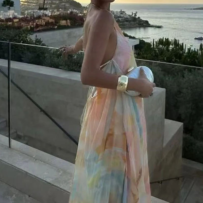 Robe longue bohème femme dos nu