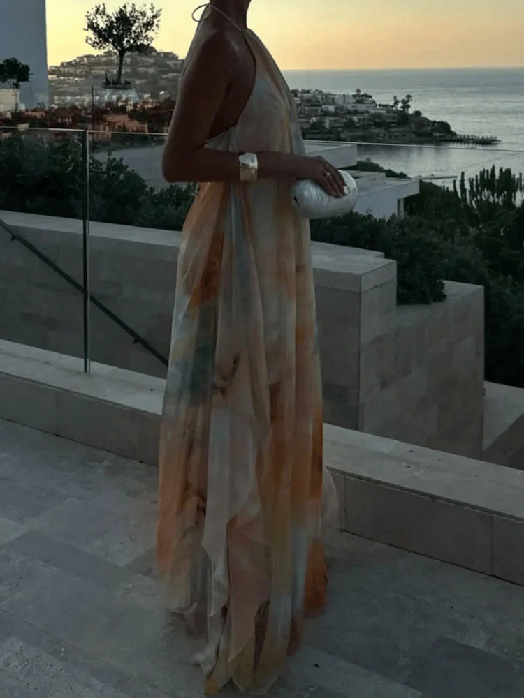 Robe longue bohème femme dos nu