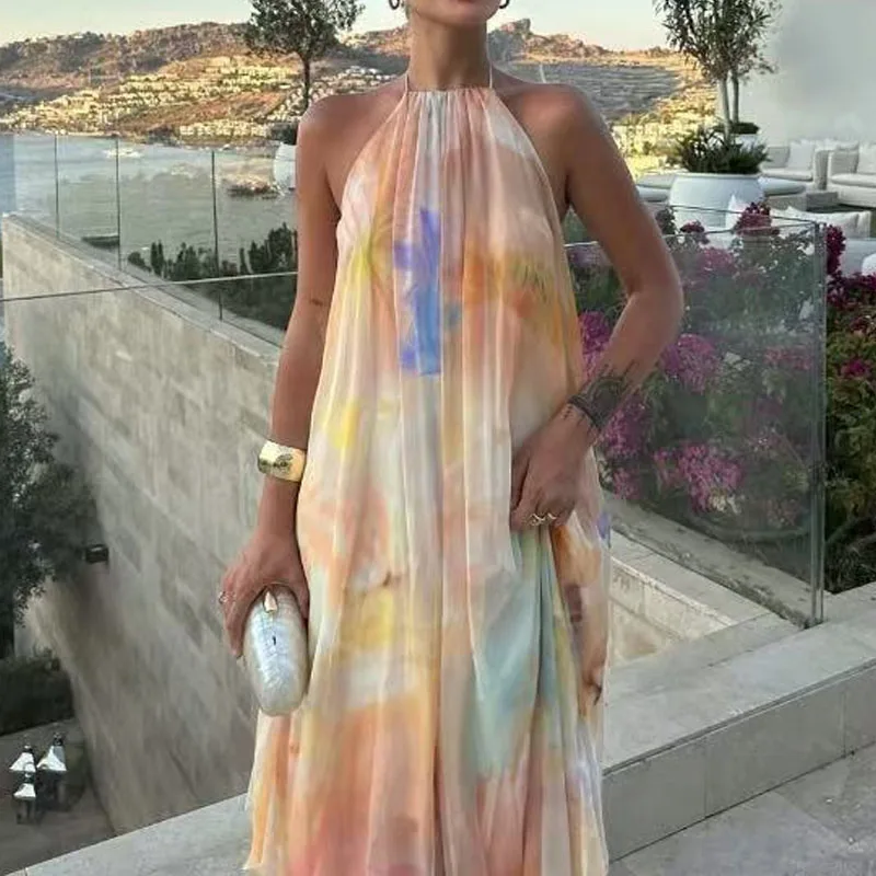 Robe longue bohème femme dos nu