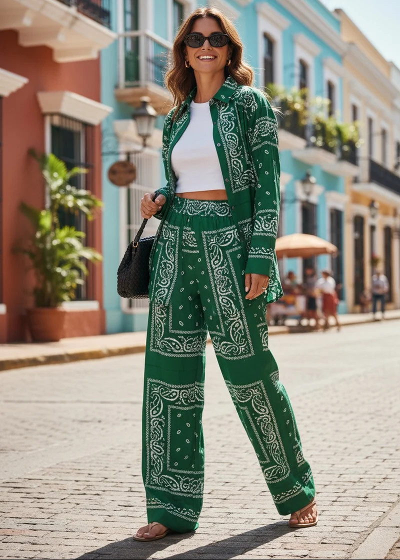 Ensemble vert boheme